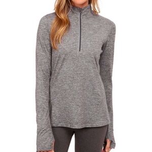 Nike Women's Heather Gray Element Dri Fit Running 1/4 Zip Top